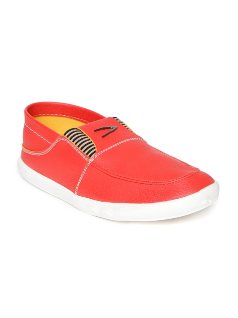 

Duke Men Red Slip-On Sneakers