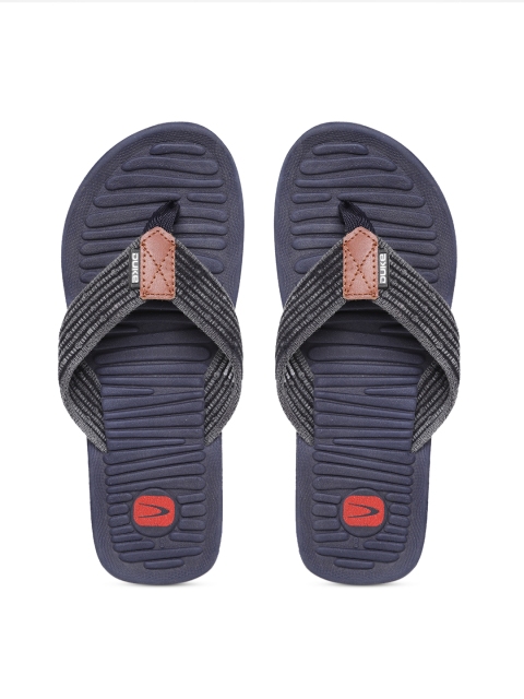 

Duke Men Navy Blue Striped Thong Flip-Flops