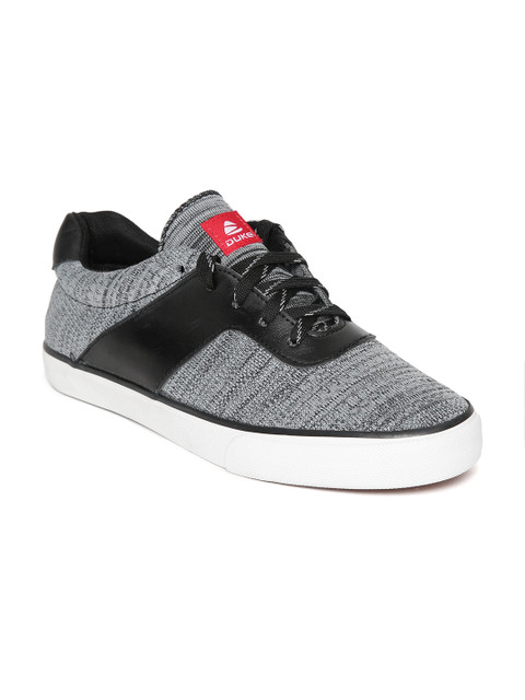 

Duke Men Grey & Black Colourblocked Sneakers
