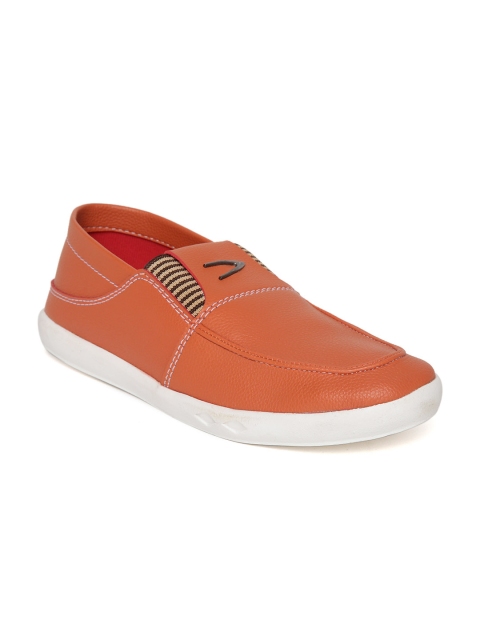 

Duke Men Orange Slip-On Sneakers