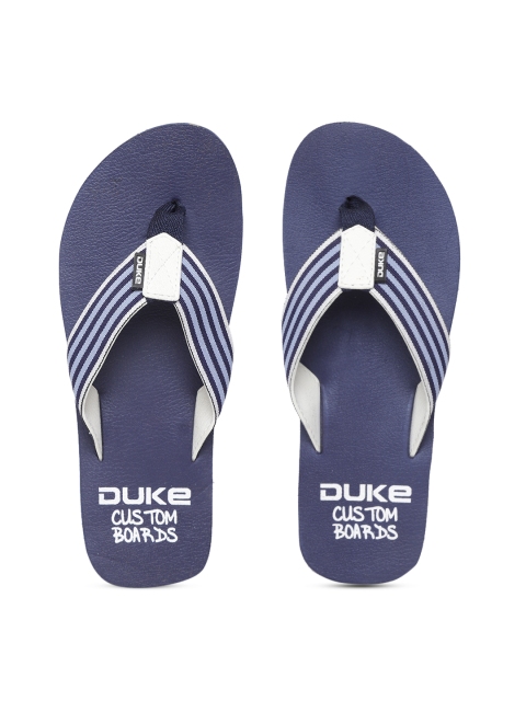 

Duke Men Blue & White Striped Thong Flip-Flops