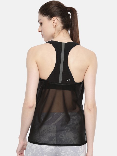 

ASICS Women Black Solid Metarun Singlet C1 Running Tank Top