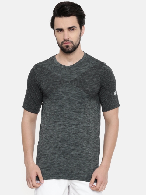 

ASICS Men Charcoal Grey Round Neck Seamless Ss T-shirt
