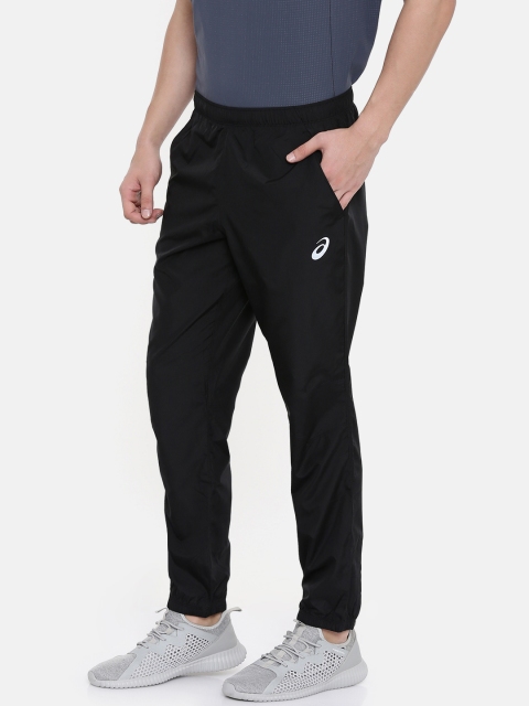 

ASICS Men Black Solid Regular Fit Silver Woven Lightweight Running Joggers