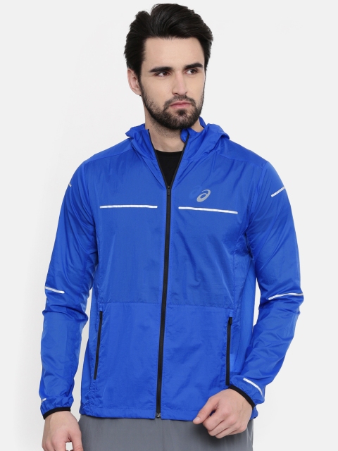 

ASICS Men Blue Solid Lightweight Lite-Show Sporty Jacket