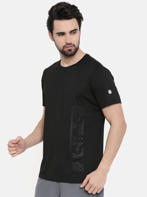 

ASICS Men Black Printed Sd Gpx Ss Round Neck Quickdry Training T-shirt