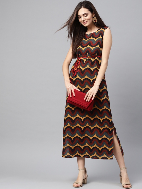 

AKS Women Multicoloured Printed Maxi Dress, Multi