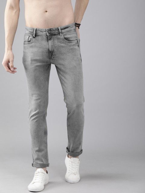 

The Roadster Lifestyle Co Men Grey Slim Tapered Fit Mid-Rise Clean Look Stretchable Jeans