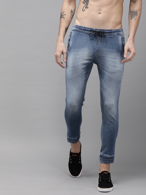 

Roadster Men Blue Slim Fit Mid-Rise Clean Look Stretchable Jogger Jeans