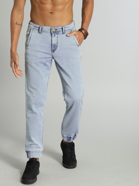 

The Roadster Lifestyle Co Men Blue Slim Mid-Rise Clean Look Stretchable Jogger Jeans