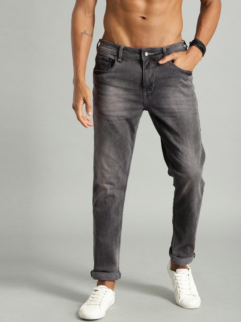 

Roadster Men Grey Slim Tapered Fit Mid-Rise Clean Look Stretchable Jeans