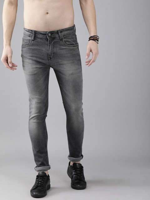 

Roadster Men Charcoal Grey Skinny Fit Mid-Rise Clean Look Stretchable Jeans