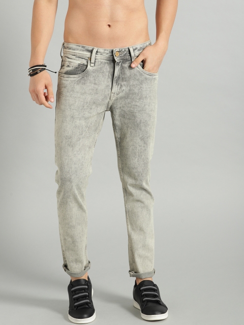 

Roadster Men Grey Skinny Fit Ankle Length Mid-Rise Clean Look Stretchable Jeans