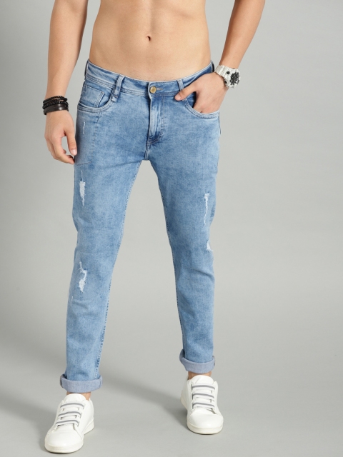 

Roadster Men Blue Skinny Fit Mid-Rise Mildly Distressed Stretchable Jeans