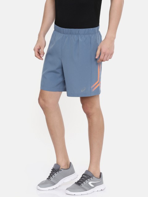 

ASICS Men Blue Solid Regular Fit Icon Running Shorts