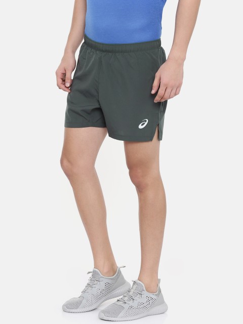 

ASICS Men Grey Solid Regular Fit 5In Sports Shorts