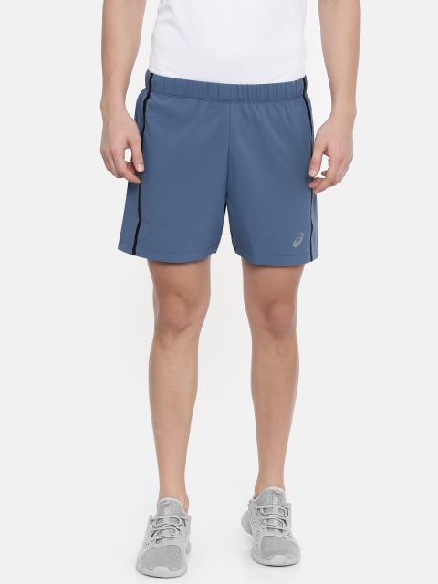 

ASICS Men Blue Solid Regular Fit 5In Sports Shorts