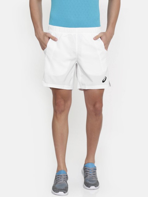 

ASICS Men White Solid Regular Fit Elite 7In Shorts
