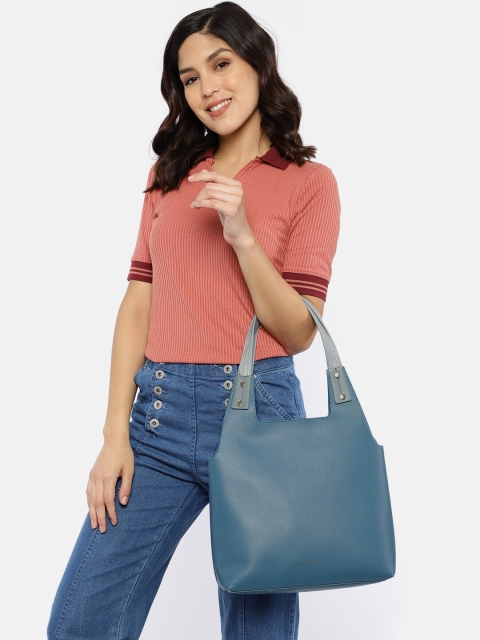 

French Connection Blue Solid Shoulder Bag