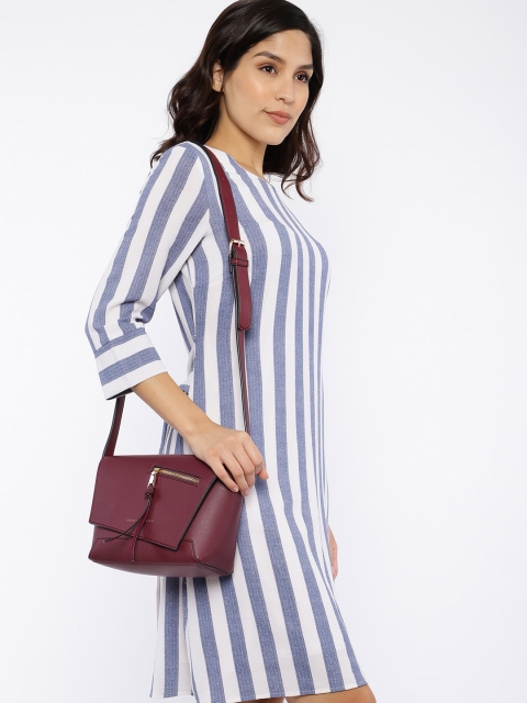 

French Connection Maroon Solid Sling Bag