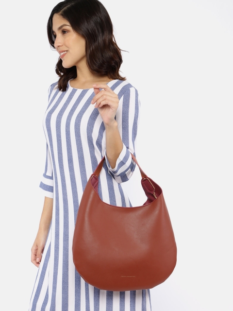

French Connection Rust Red Solid Hobo Bag