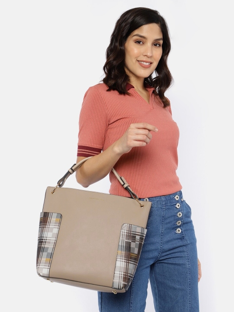 

French Connection Beige Solid Hobo Bag