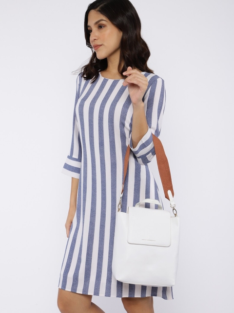 

French Connection White Solid Handheld Bag