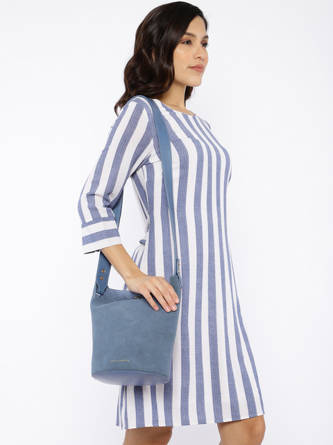 

French Connection Blue Solid Sling Bag