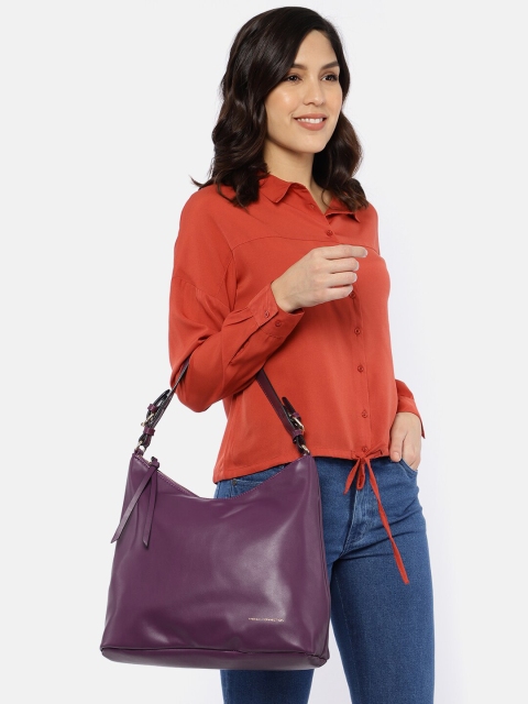 

French Connection Purple Solid Hobo Bag