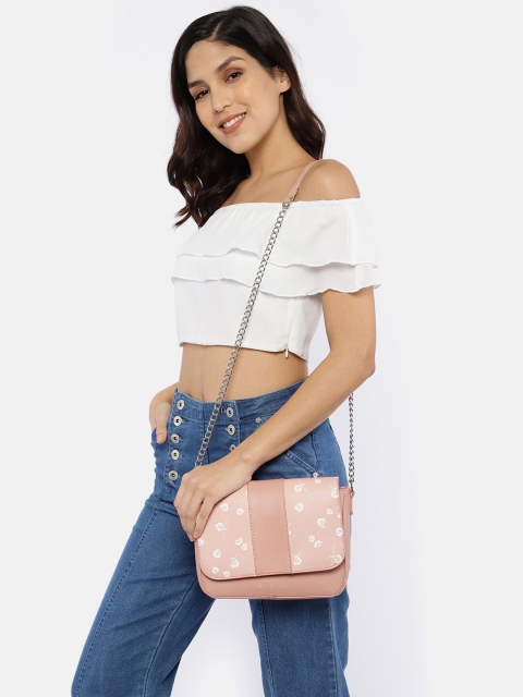 

French Connection Pink Printed Sling Bag