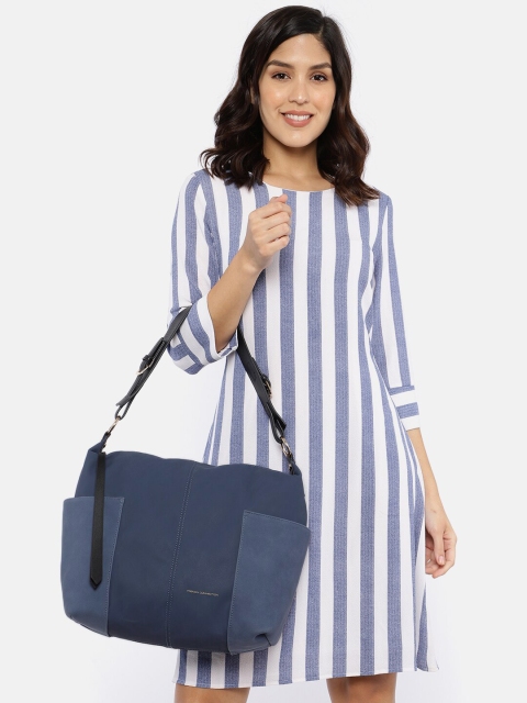 

French Connection Blue Solid Hobo Bag