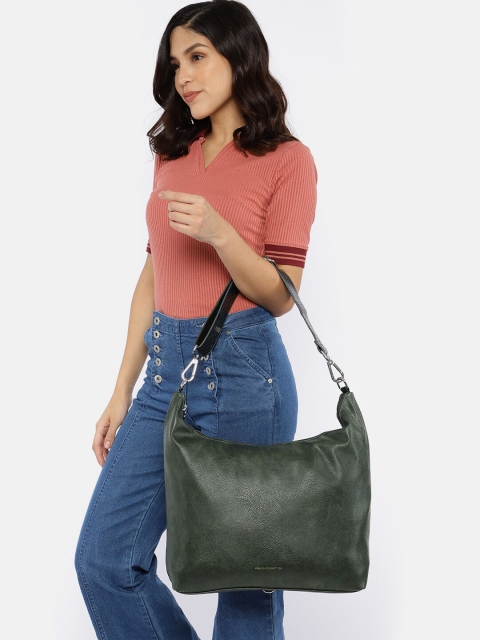 

French Connection Green Textured Hobo Bag
