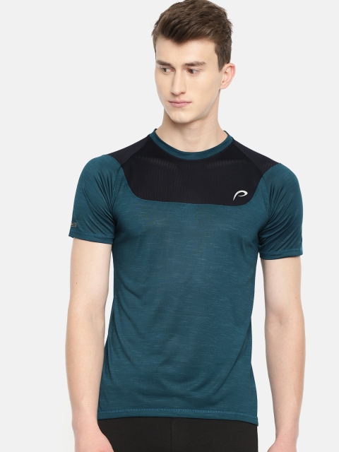 

Proline Active Men Teal Blue Solid Round Neck Pro-Dry T-shirt