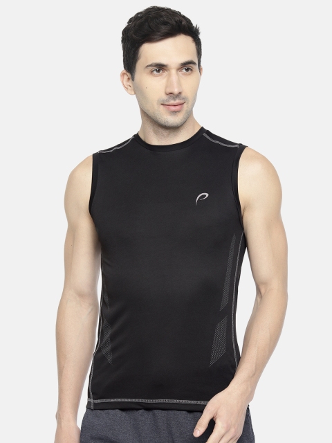 

Proline Active Men Black Solid Round Neck Pro Dry T-shirt