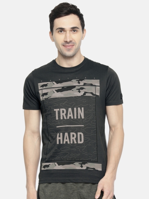 

Proline Active Men Green Printed Round Neck T-shirt