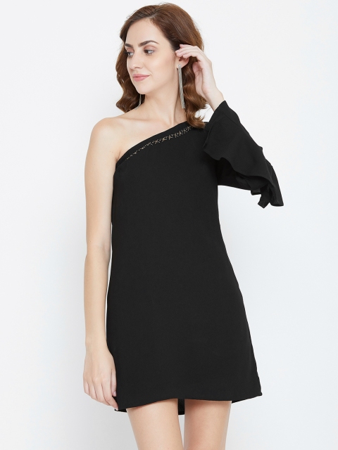 

LA LOFT Women Black A-Line Dress