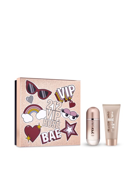 

Carolina Herrera Women 212 VIP Rose Eau de Parfum & Body Lotion Gift Set, Transparent