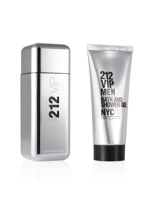 

Carolina Herrera Men 212 VIP EDT & Shower Gel Gift Set (100ml + 100ml ), Silver