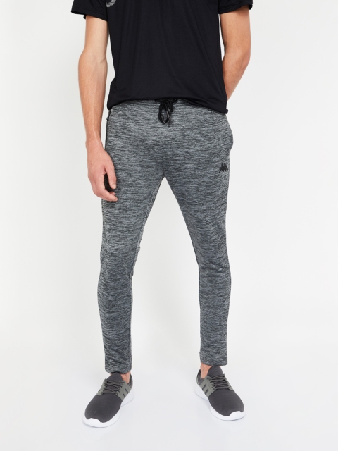 

Kappa Men Grey Solid Slim-Fit Trackpants, Black