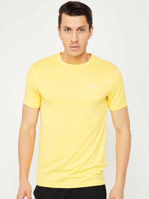 

Kappa Men Yellow Solid Round Neck T-shirt