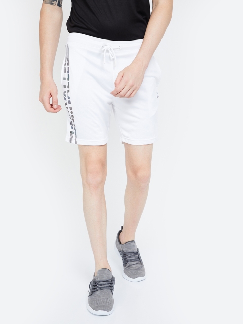 

Kappa Men White Printed Regular Fit Regular Shorts