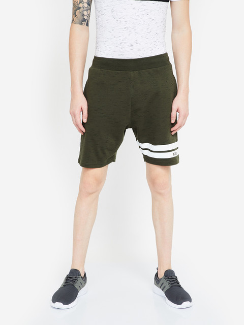 

Kappa Men Olive Green Solid Regular Fit Shorts