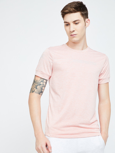 

Kappa Men Pink Striped Round Neck T-shirt