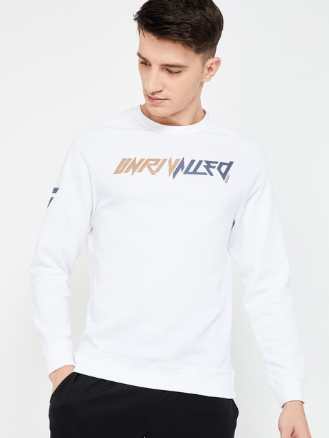 

Kappa Men White Printed Sweatshirt