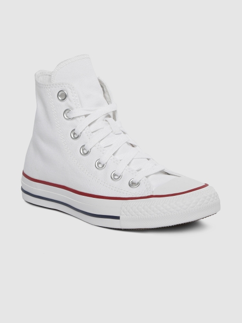 

Converse Unisex White Solid High-Top Sneakers