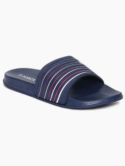 

Forca by Lifestyle Men Navy Blue & Red Striped Sliders