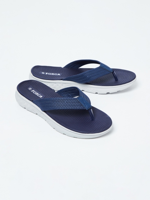 

Forca by Lifestyle Men Navy Blue Self Design Thong Flip-Flops