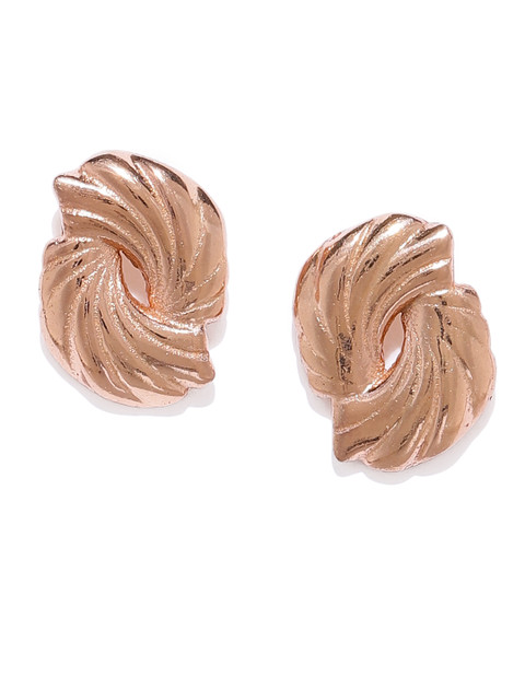 

Gehna Rose Gold-Toned 925 Sterling Silver Contemporary Studs
