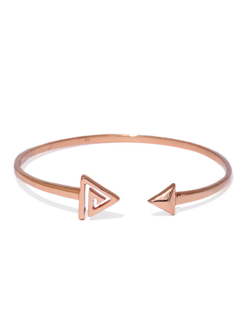 

Gehna Women Rose Gold Toned 925 Sterling Silver Cuff Bangle