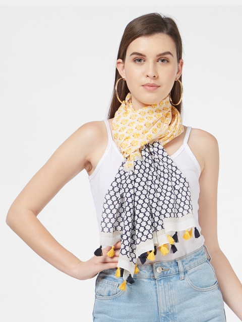 

Vozaf Women Yellow & White Printed Stole